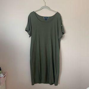 Karen Scott Sport Dress in Khaki Green